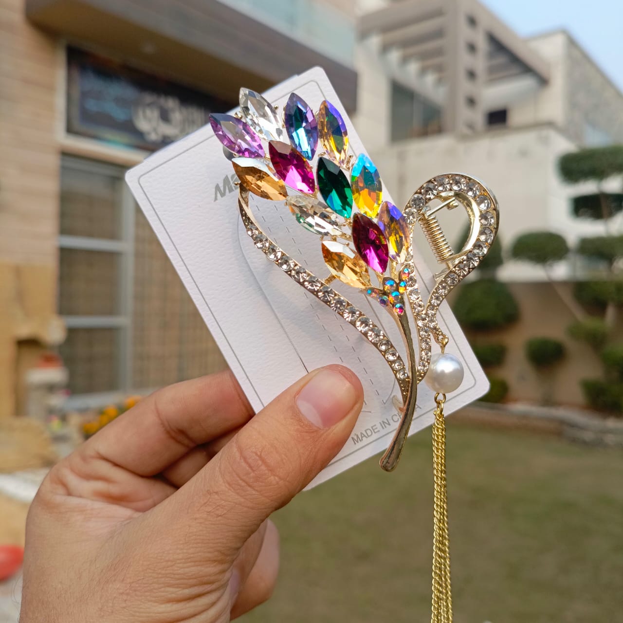 MS CRYSTLE STONE HAIR CLIP