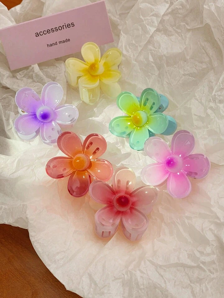 2PCs Mini Flower Hair Claws